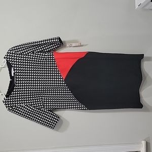 NWT Studio One New York color block shift dress size 12